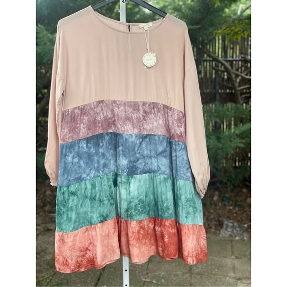 NWT Oddy multicolor tye dye dress Medium - Picture 3 of 6